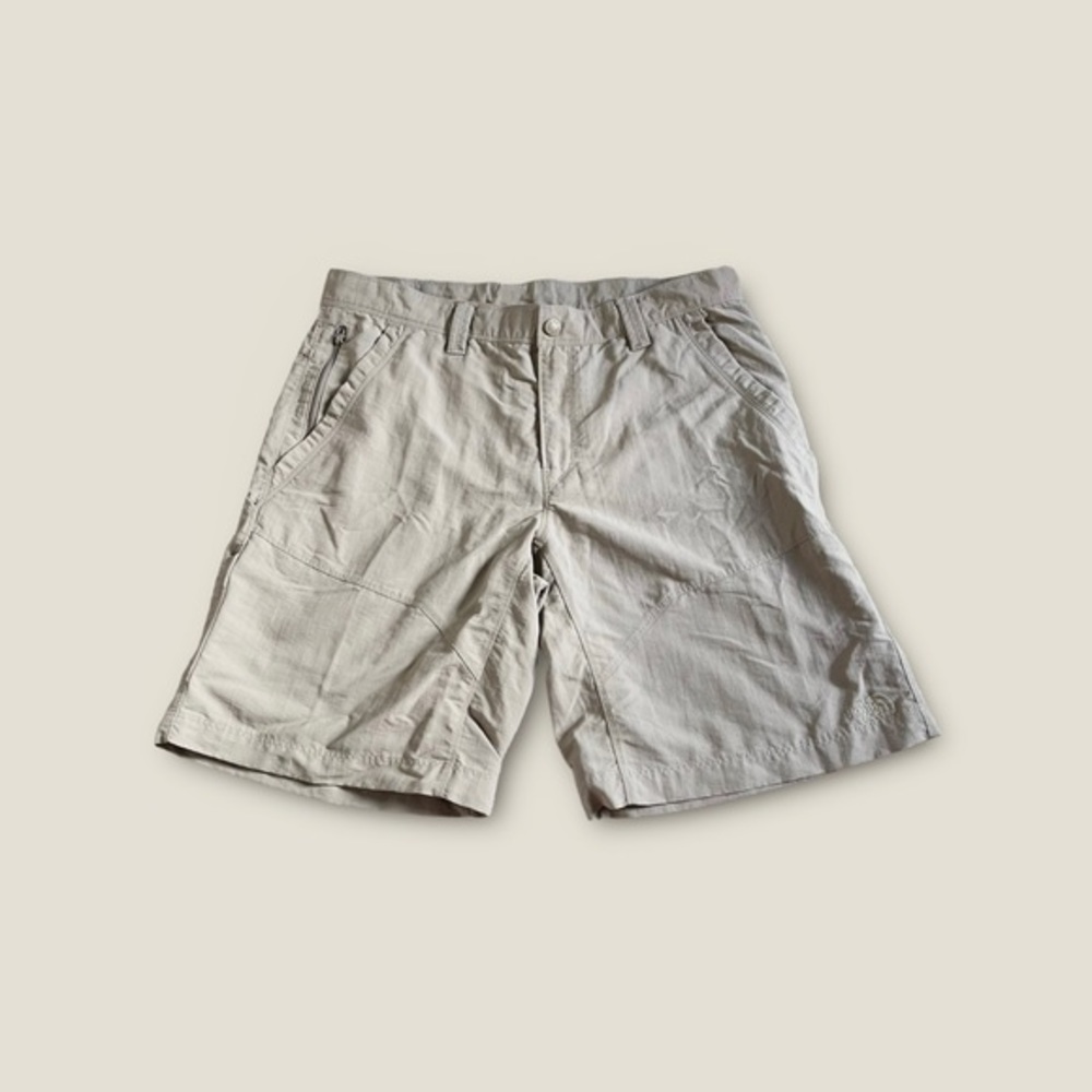 The North‎ Face Khaki Chino Shorts Men Sz 36 Hiking Outdoor 100 NYLON Zipper ✅